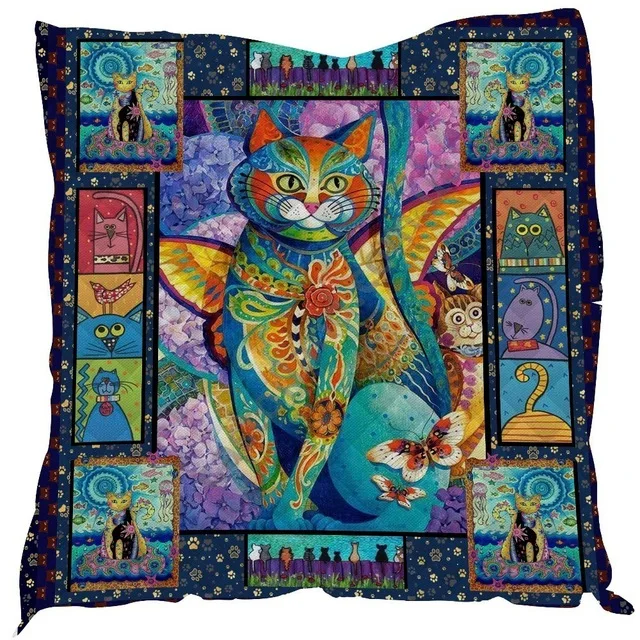 picture color Одеяло с рисунком кота из аниме, для дома, школы, для дивана, для детей, взрослых, для кровати, мягкий диван, для улицы, для кемпинга, одеяло - Цвет: picture color