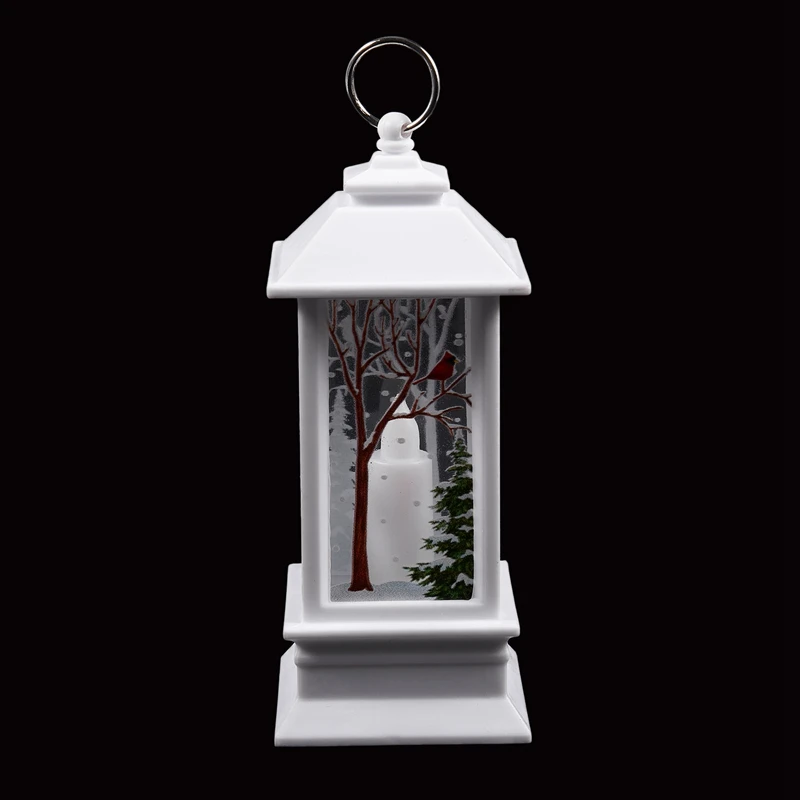 Christmas LED Glow Flame Candlestick Wind Light Decorative Ornaments