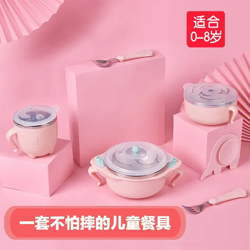 

CHILDREN'S Tableware Bowls And Chopsticks Set Baby Shatter-resistant Heat Resistant Infant Dietary Supplement Water Injection In