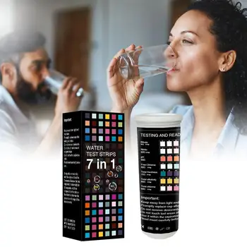 

50Pcs Fish Tank Test Strip Swimming Pool 7 In 1 PH Test Strip Aquarium Rapid Analysis Test Paper For Testing PH Level