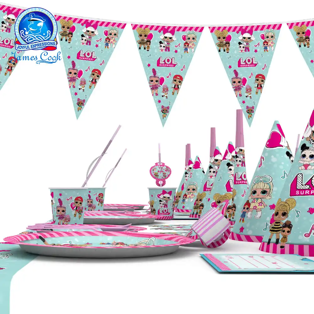 Lol Surprise Poupee Fournitures De Fete D Anniversaire Lol Vaisselle De Fete D Anniversaire Theme Scene Decoration Accessoires Assiettes En Papier Aliexpress