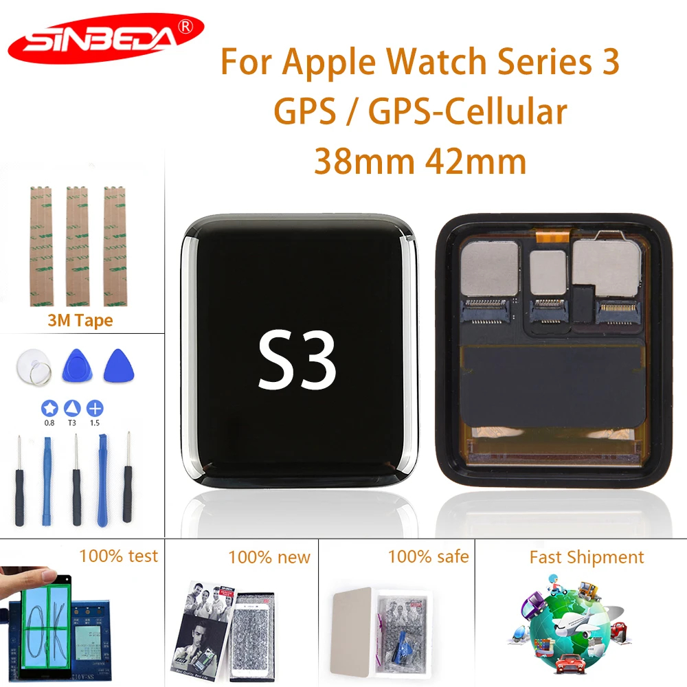 ЖК экран для Apple Watch серии 3 поколения 38 мм 42 дисплей кодирующий преобразователь