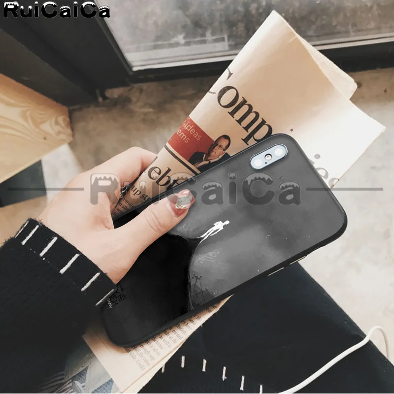 RuiCaiCa Muse Band мягкий резиновый черный чехол для iPhone X XS MAX 6 6S 7 7plus 8 8Plus 5 5S XR - Цвет: A15