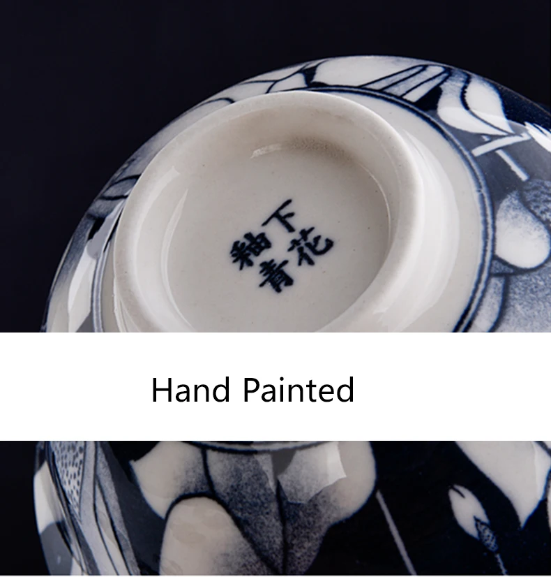 Gaiwan керамическая чайная соусница для тарелки набор крышек синие и белые фарфоровые пиалы для чая Посуда для напитков мастер чашка пуэр чайник контейнер