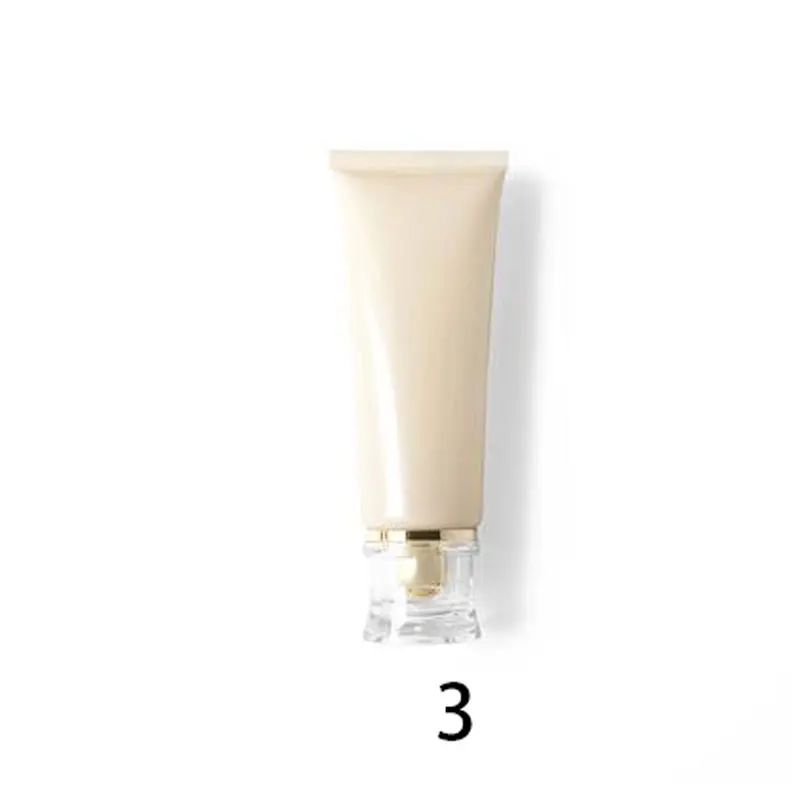 Gorgeous Beige Cosmetic Storage Bottle Portable Empty Makeup Tools Packaging Container Acrylic Cap Soft Tubes 100ml 50pcs/lot - Цвет: Acrylic Cap 3