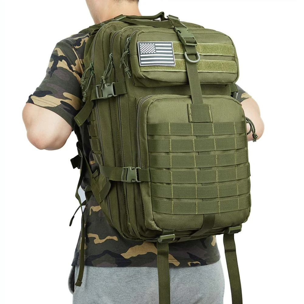 Mochilas tácticas ejército para hombre, bolsas de gran capacidad, 50L, bolsa de asalto 900D,