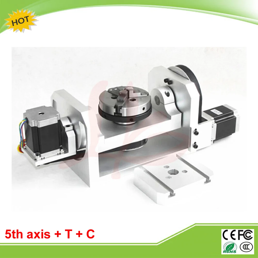 

CNC 4th axis / 5th axis ( A aixs, Rotary axis ) with chuck for cnc router