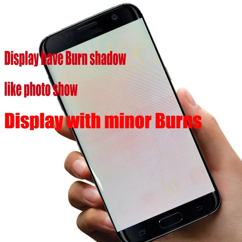 

With Frame LCD For Samsung Galaxy S7 Edge G935 G935F Super Amoled Burn Big Shadow LCD Display + Touch Screen Digitizer Assembly