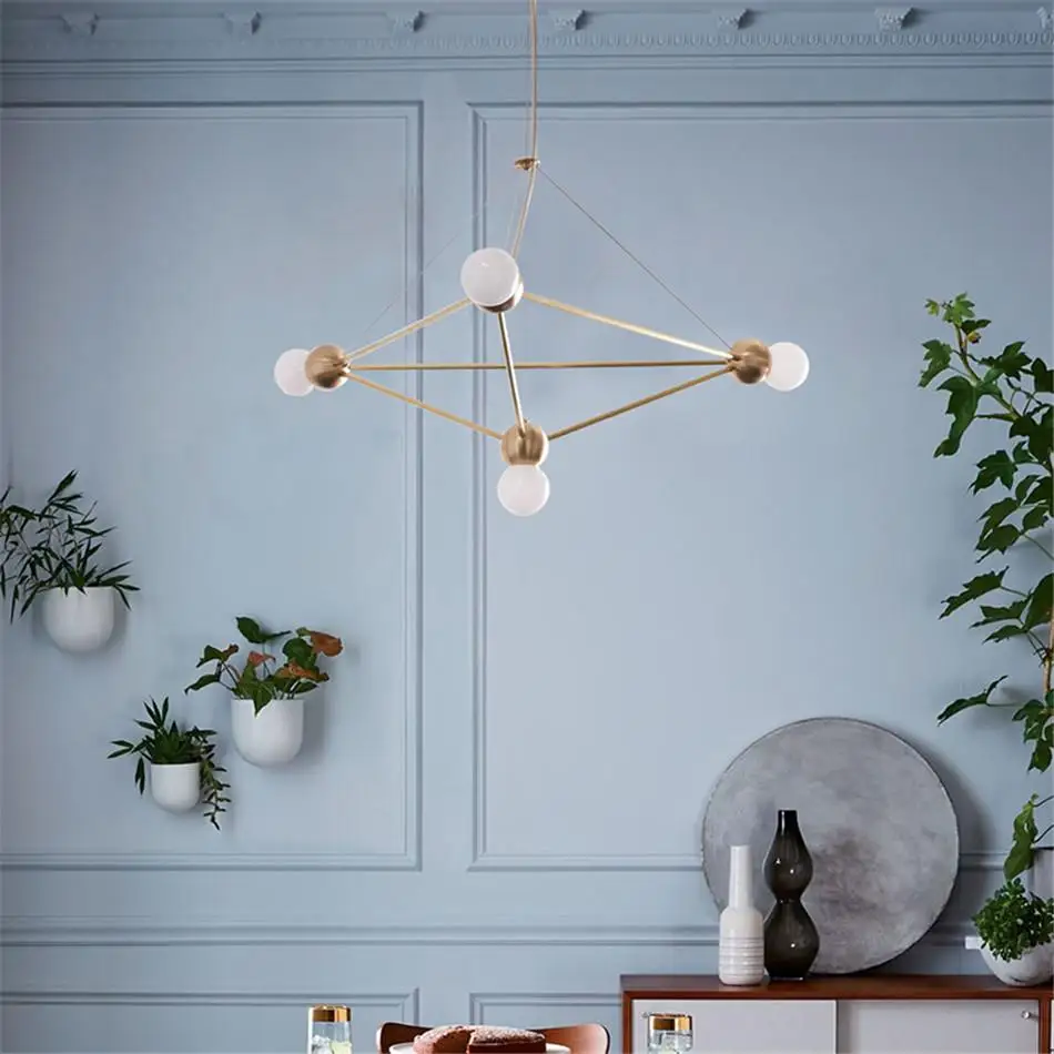 

Nordic Chandelier Iron Cafe Living Room Large Chandelier Lighting Lustre Pendente Dining Room Decor Light Fixtures Chandeliers