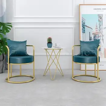 

Nordic style single sofa chair Leisure chair living room small chair net red nail shop stool light luxury single chair