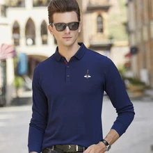 Высокое качество 3D вышивка рубашка поло мужская хлопок сплошной цвет поло Новое поступление повседневные мужские футболки 8907