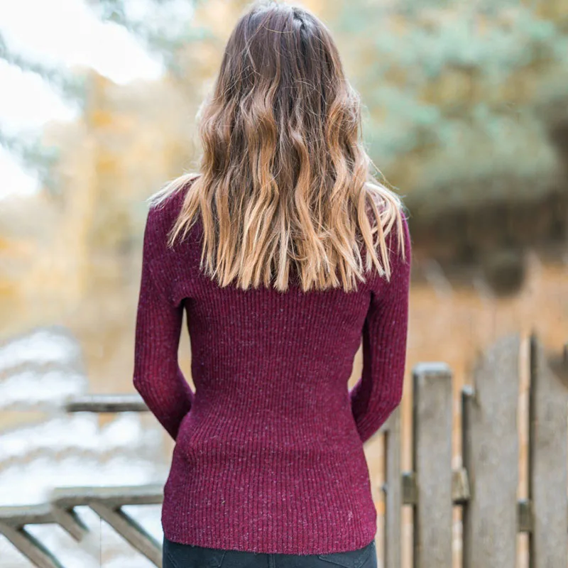 Classic women turtleneck sweater slim autumn pullover women sweater winter 2019 tight warm jumper winter clothes female CDR899 (9)