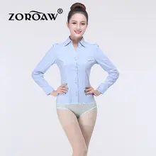Женская открытая плиссированная рубашка с длинным рукавом и v-образным вырезом, Женская рабочая одежда, S-XL, черный, белый, синий