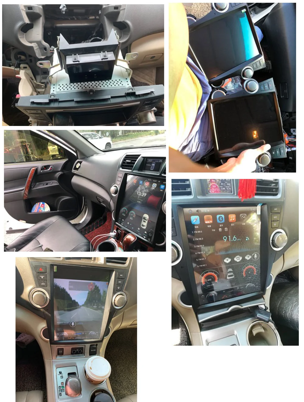 Автомобильный мультимедийный плеер стерео gps DVD Радио Навигация Android экран для Toyota Highlander Kluger 2008 2009 2010 2011 2012 2013