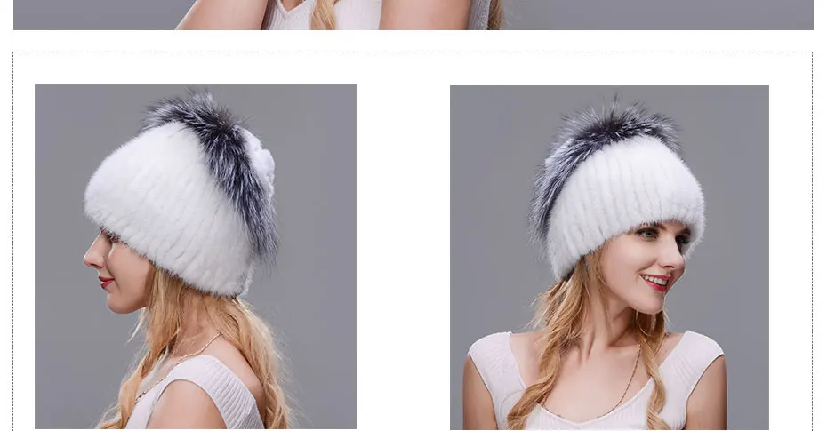 Neue Stil Winter Warme Kappe Kaninchenfell Blume Mit Fuchspelz Auf die Top naturliche consultie Nerz Warme hute Für Frauen Ohr