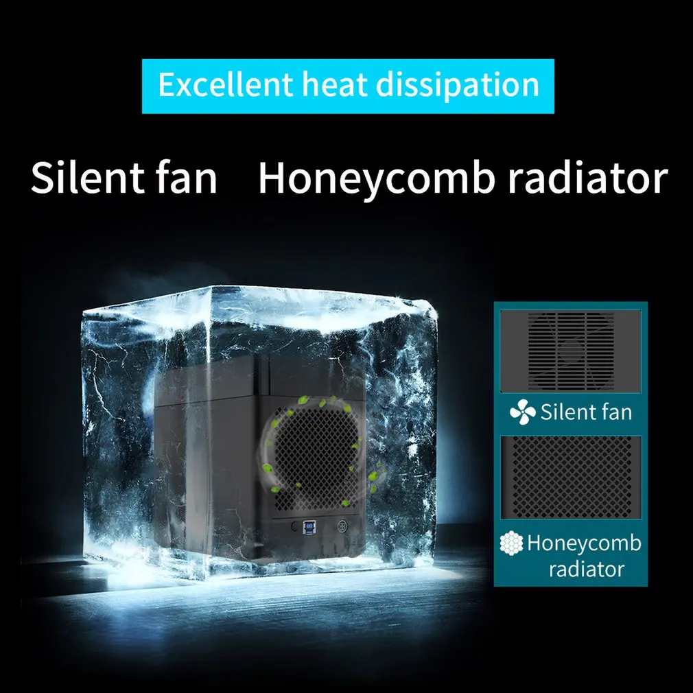 ORICO 9558U3-V1 HDD caja herramienta de aluminio libre USB 30 5-bay 35 pulgadas SATA Disco Duro car