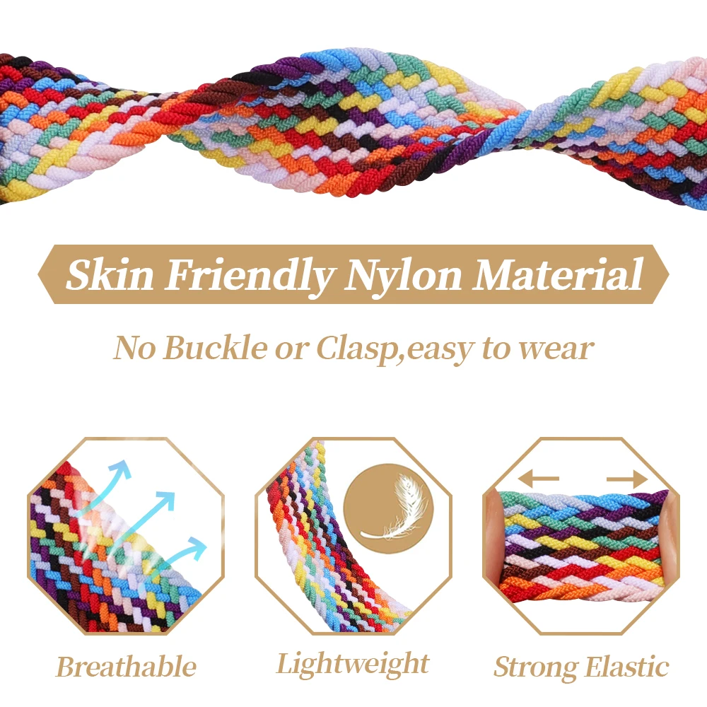 Braided Solo Loop For Apple Watch Band Se 76543 40mm 44mm Elastic Bracelet Strap on Smart Series 38mm 42mm 41mm 45mm Accessories