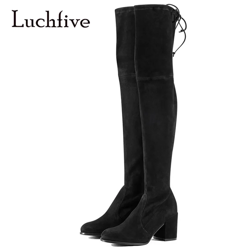 black suede boots long
