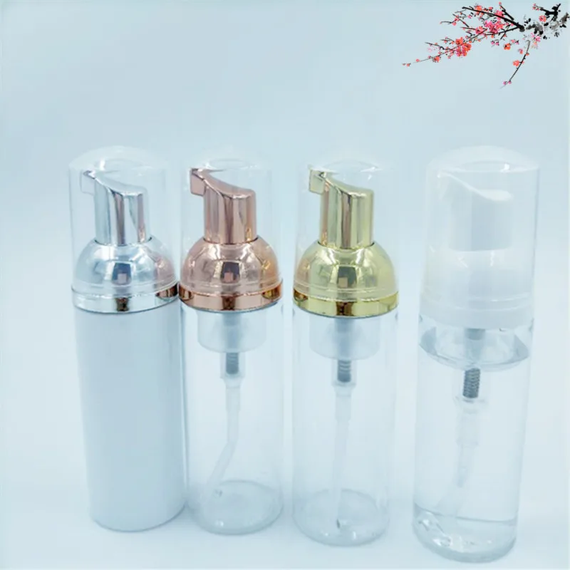 

50ml Plastic Foamer Bottle Pump Liquid Soap Dispenser Shampoo Lotion Foam Refill Bottles with Silver Rose Gold Foamer 10pcs/lot