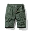 2021 New Summer Solid Color Fashion Cotton Casual Breeches Cargo Men Shorts Men Breathable Quick Dry Multi Pocket Hip Hop Short 4