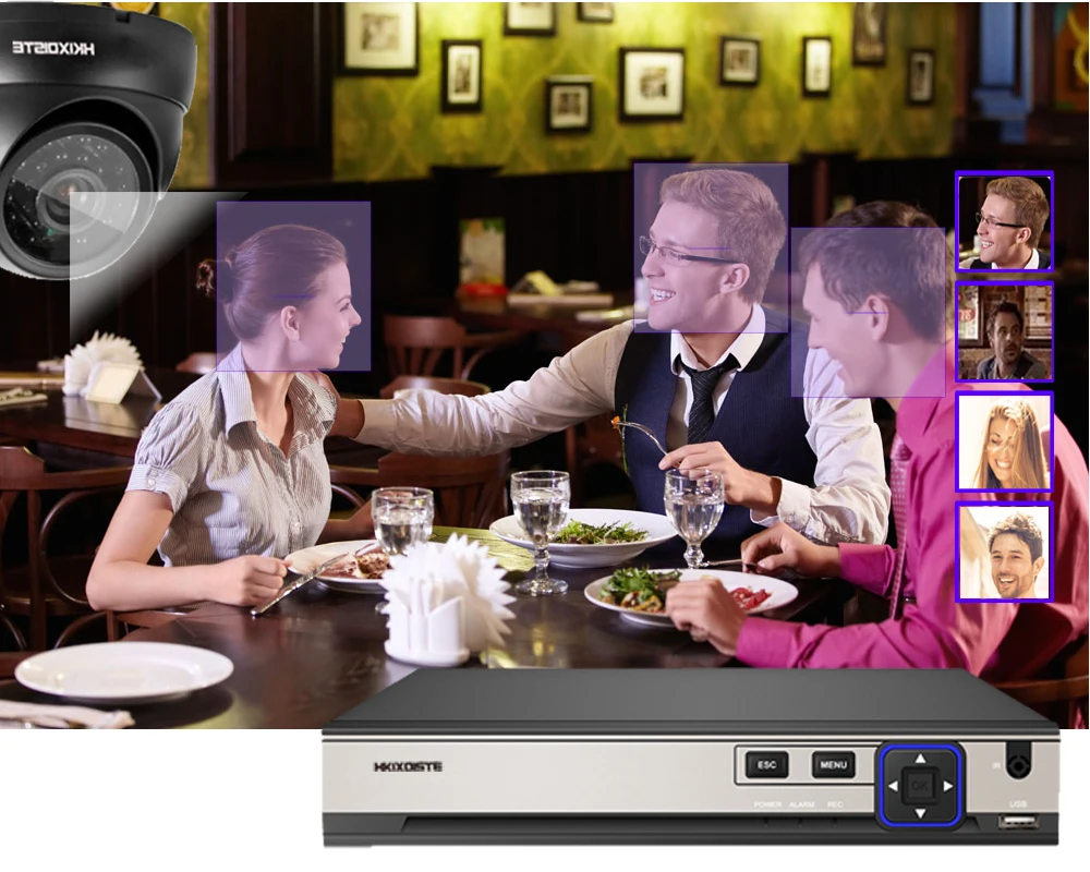 Подключи и играй POE NVR 8CH Xmeye CCTV распознавание лица система 5MP в/Открытый POE IP камера ИК День/Ночь безопасности комплекты видеонаблюдения