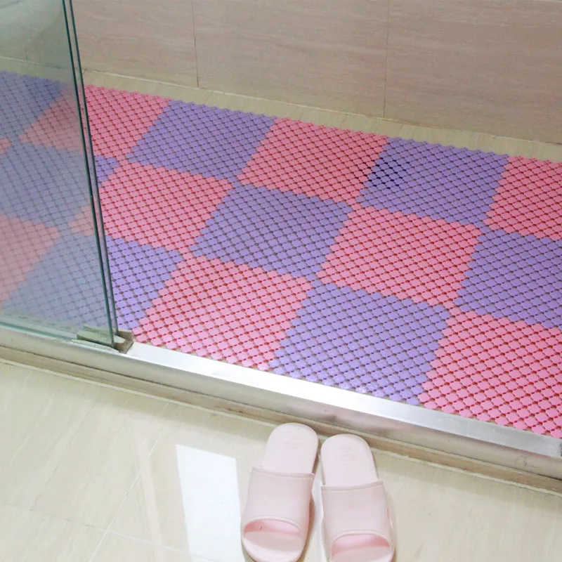 Anti-slip Bathroom Mat Baby Safety Shower Floor Bath Cut Freely Plastic Colorful Bead Massage Pad | Дом и сад