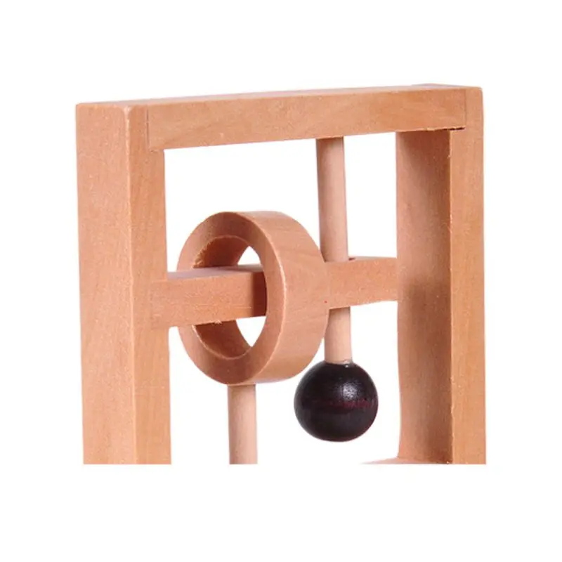 Горячая-деревянная резьба расшатанное кольцо разблокировки Unlink Untie веревка логическая головоломка заусенцы головоломки Головоломка интеллектуальная игрушка