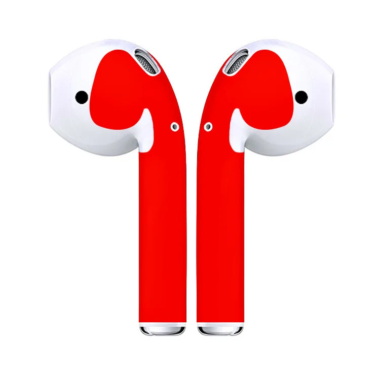 Защитная пленка для Apple AirPods, защитная пленка, наклейка для AirPods, беспроводные наушники, гарнитура, пленка - Цвет: Red