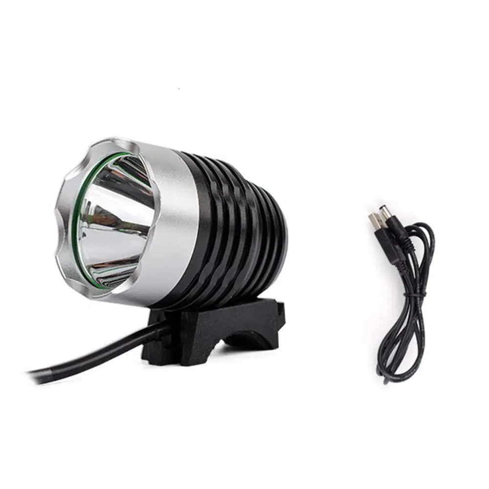 cheap Mountain Road Bike Light T6 Night Cycling Riding Equipment USB Charging Head Strong Lights ET 15190 For Bicycle Handlebar