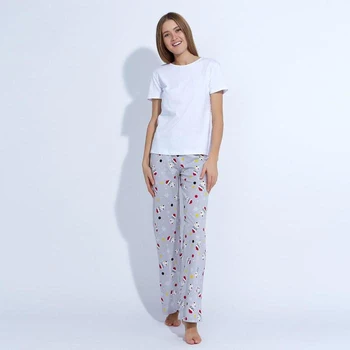 

Pajamas (T-shirt, trousers) for women MINAKU "Santa Claus", size 48, gray / white 4564410