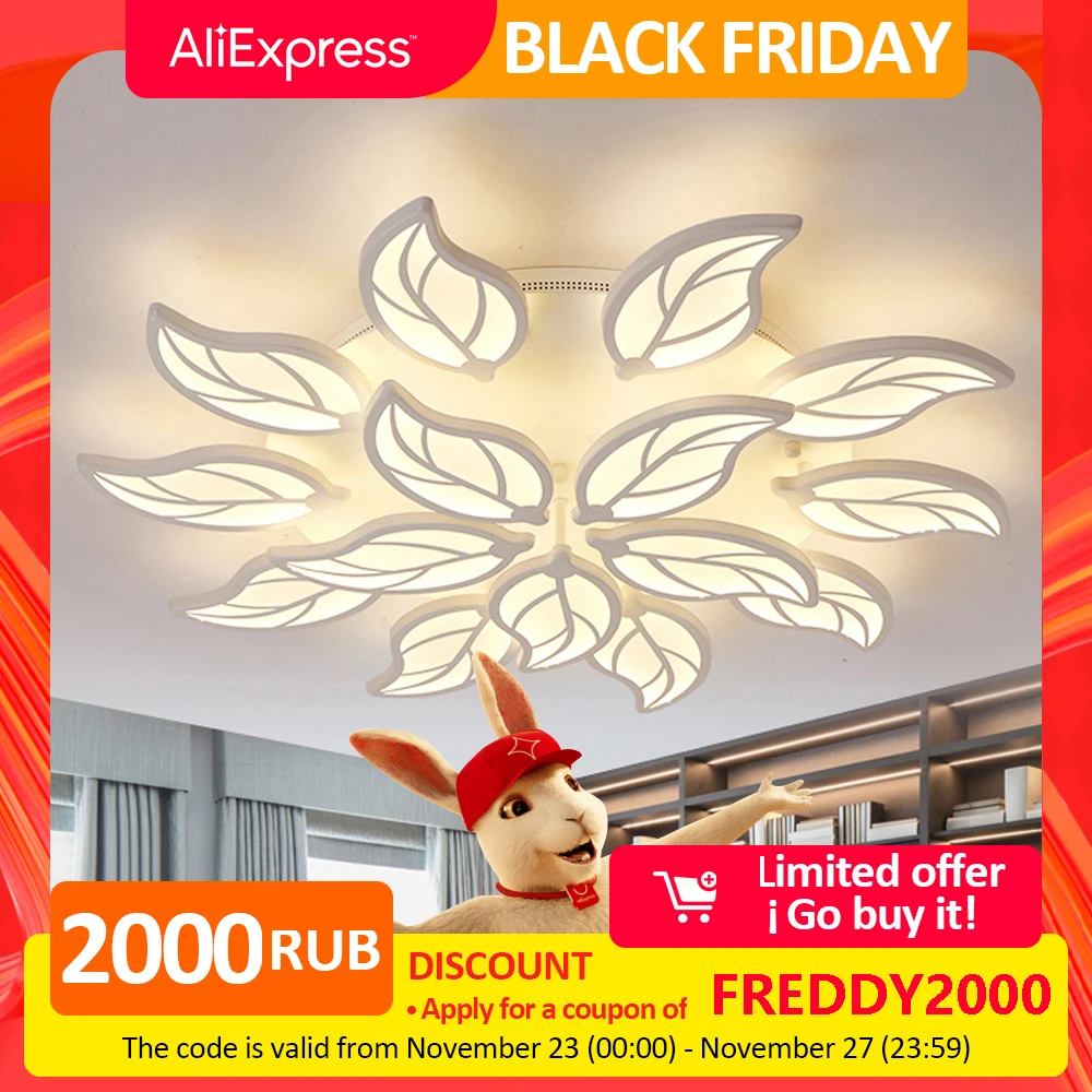 Promotion Mellifluous Modern Led Ceiling Lights For Living Study Bedroom Decoration Ceiling Lamp Fixtures Leaf shape|Ceiling Lights| - AliExpress