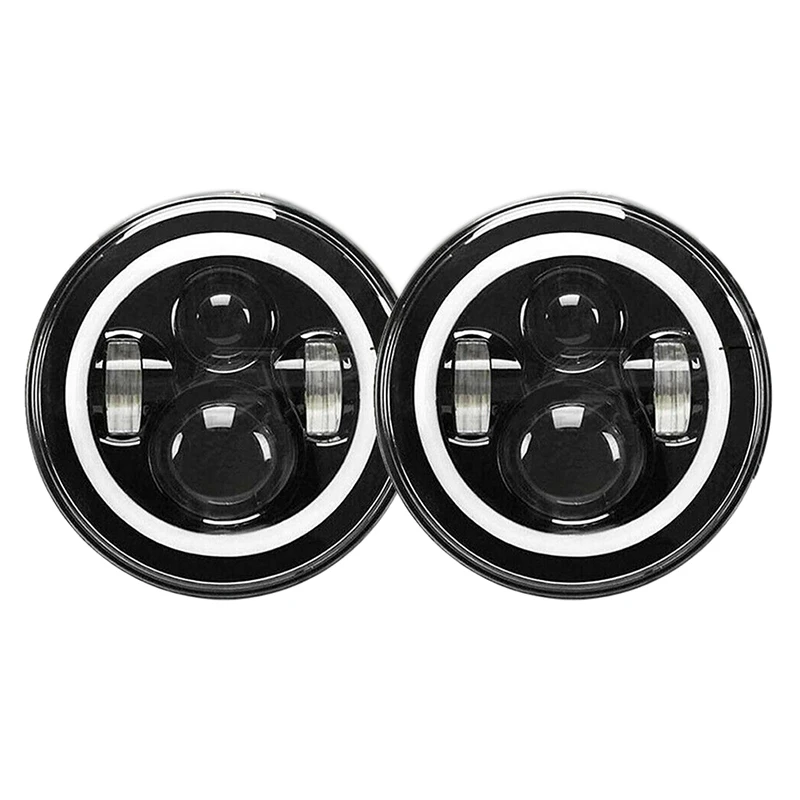 

7-Inch LED Headlights, Near and Far Light, Turn Signal Angel Eye Aperture, Suitable for Jeep Wrangler JK JL TJ CJ