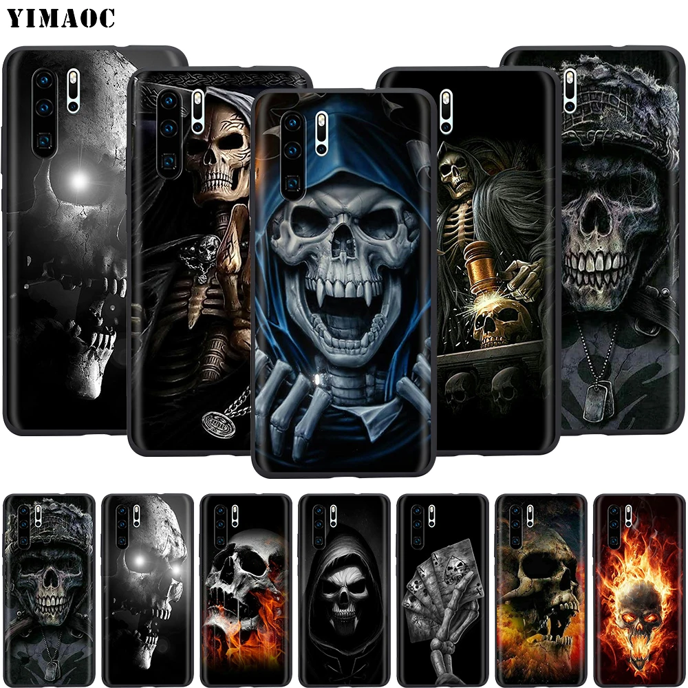 YIMAOC Grim Reaper Череп Скелет чехол для Xiaomi 9T Pro CC9 A3 CC9E Redmi K20 7A Huawei Honor 20 9X P20 Lite Nova 5i Y9 |