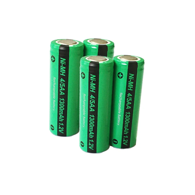 4 x PKCELL 4/5AA Ni-MH батарея 1 2 V 1300mAh NiMh аккумуляторная для пайки с плоским верхом |