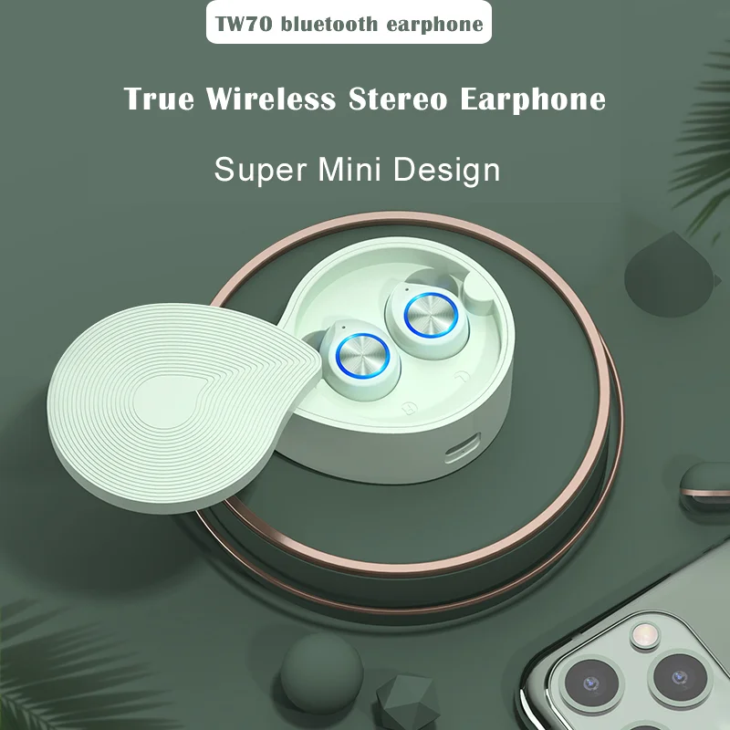 Оригинальные TW70 Bluetooth 5 0 TWS беспроводные наушники спортивные гарнитура 3D стерео