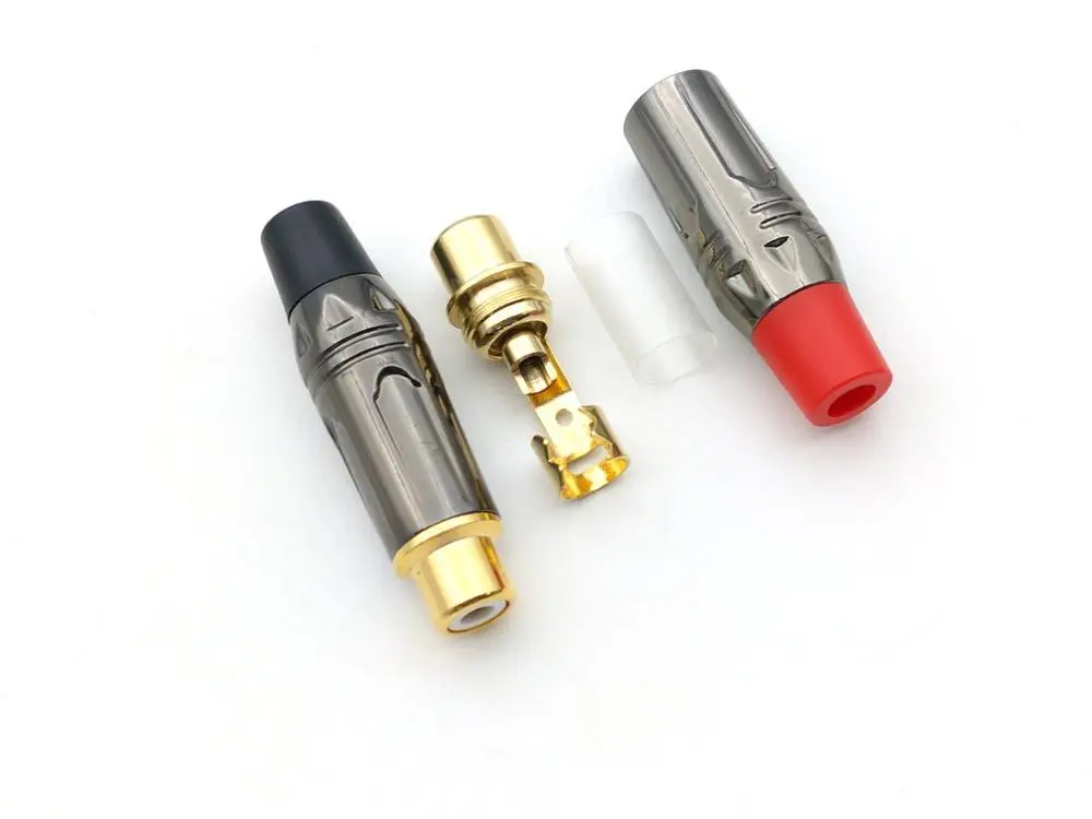 20 шт. Позолоченные Латунные разъемы RCA аудио гнездо паяльный адаптер