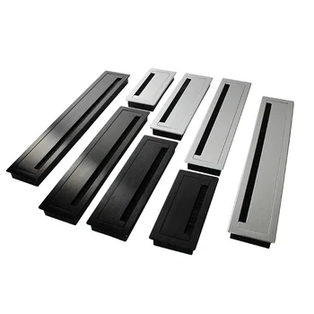 

Aluminum Alloy Table Line Hole Cover Desk Outlet Desktop Hole Wire Decoration Cover Rectangular Threading Box Office Accessories