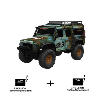 

ZP1001 1/10 2.4G 4WD Rc Car 2 Battery Toys Proportional Control Retro Vehicle W/ LED Light RTR Model Remote Control Kid Toys,Gre