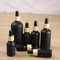Flcopropriété compte-gouttes en verre noir conviviale ré, 5/10/15/20/30/50/100ml, pour tous les jours, pour aromathérapie aux huiles essentielles, vente en gros 4