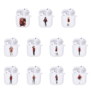 

Anime Kakegurui Silicone White Protect Case Cover For Airpods 1/2 Charging Box For Apple Bluetooth Earphone