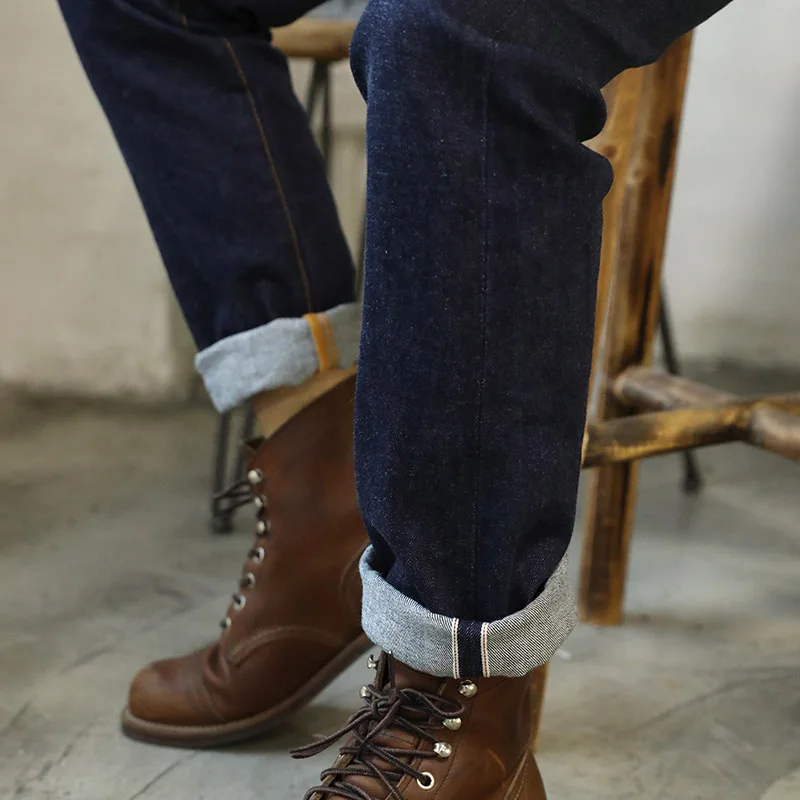 Promo GT-0002 Read Description! raw indigo selvage washed denim slim fitting pants sanforized raw denim jean 12oz