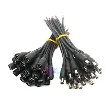 

Hot Sell DC 5.5x2.1 male female Connector Plug Cable Wire For CCTV Camera and 3528 5050 LED Strip Light