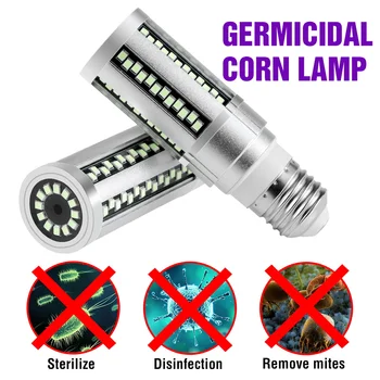 

Disinfection UVC Lamp E27 Sterilization Ozone UV Lamp Germicidal Light 15W 20W LED Bulb 220V Ultraviolet LED Corn Bulb 110V 2835