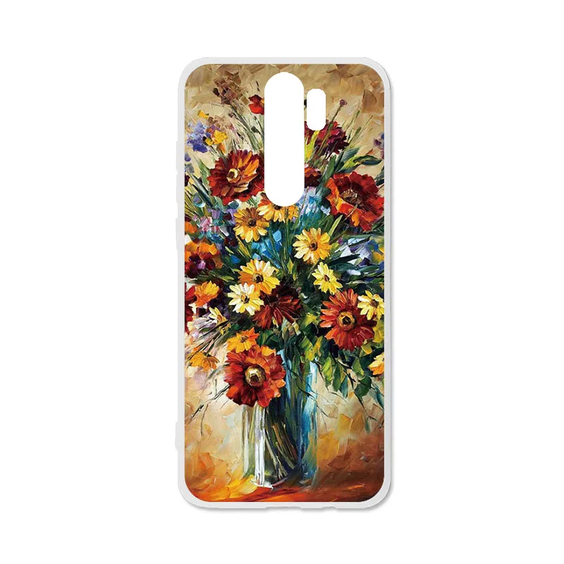 Мягкий чехол из ТПУ для Xiaomi Redmi Note 8 Pro, силиконовый чехол-бампер для телефона с цветочным рисунком для Xiomi Redmi Note8 Pro Note 8T 8A, чехлы - Цвет: Q014