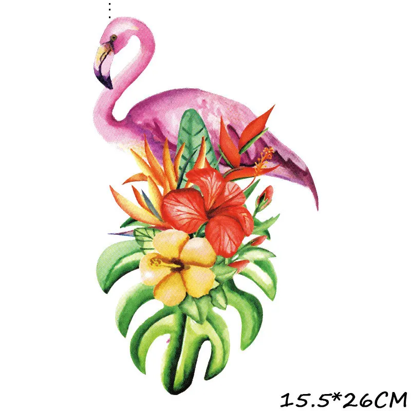 Cute Animal Heart Transfers Patch Applique Clothes Unicorn Flamingo Iron on Patches for Clothing Thermo Stickers Stranger Things - Цвет: 17