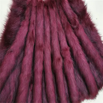 

Purple red high-grade faux fur thickening imitation braid hair Long hair imitation animal wool jacquard artificial fur fabric