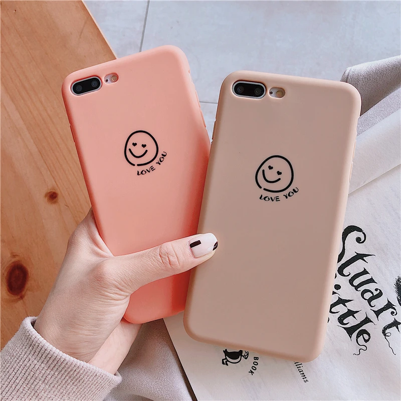 

Love You Smile Face Phone Case For Huawei P20 P30 Mate 10 20 Pro Nova 2S 3 4 Honor 9 Soft TPU Silicone Couple Protective Cover