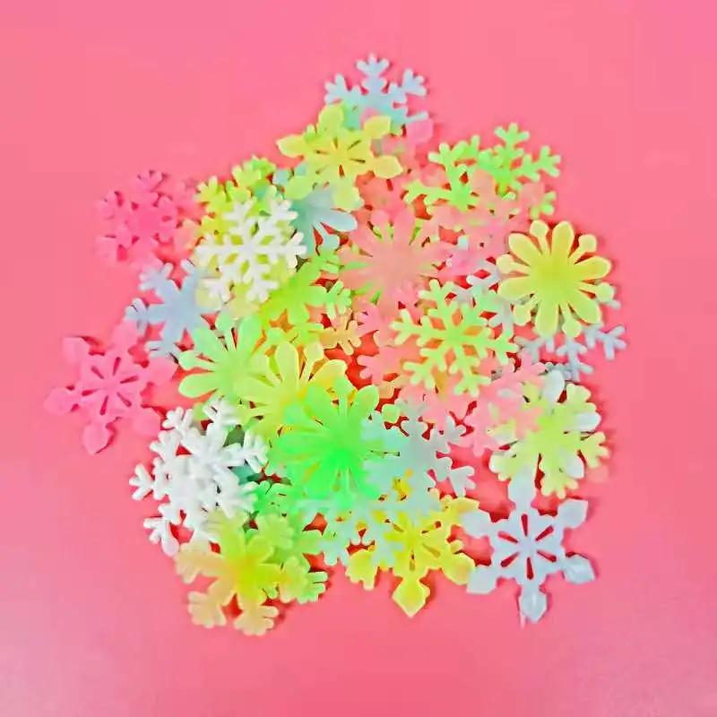 100pcs/bag 3cm Glow in the Dark Toys Luminous Star Stickers Bedroom Sofa Fluorescent Painting Toy PVC Stickers for Kids Room