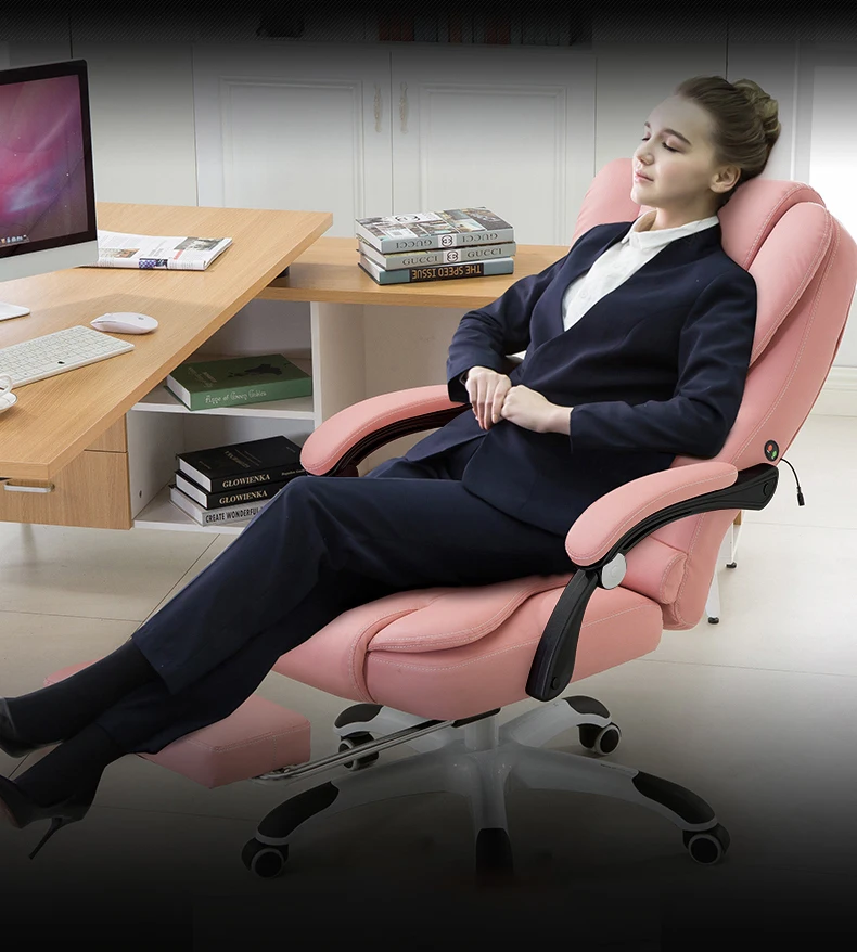 Компьютерная Бытовая работа Lee Boss эргономичный стул лифт поворотный массаж подставка для ног игровой роскошный синтетический кожаная офисная мебель