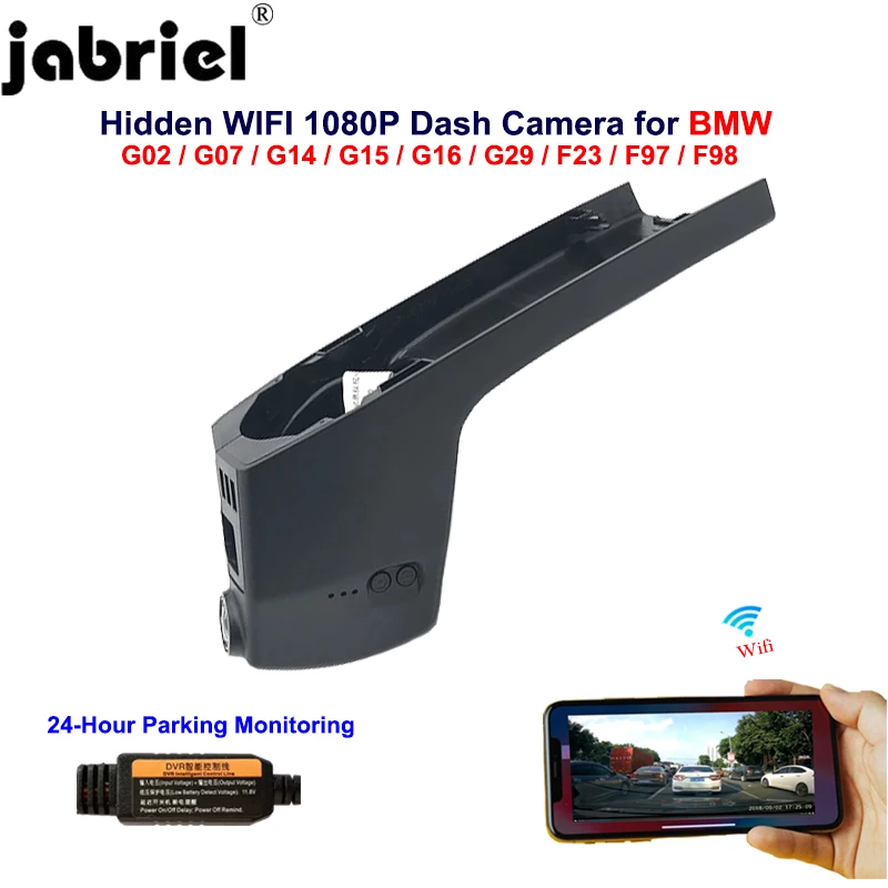 

Jabriel Full HD Car Dvr Dash Cam for BMW X6 F16 G06 X4 G02 F98 X4M 8 Series G14 G15 G16 Z4 G29 X7 G07 F23 X3M F97 2018 2019 2020